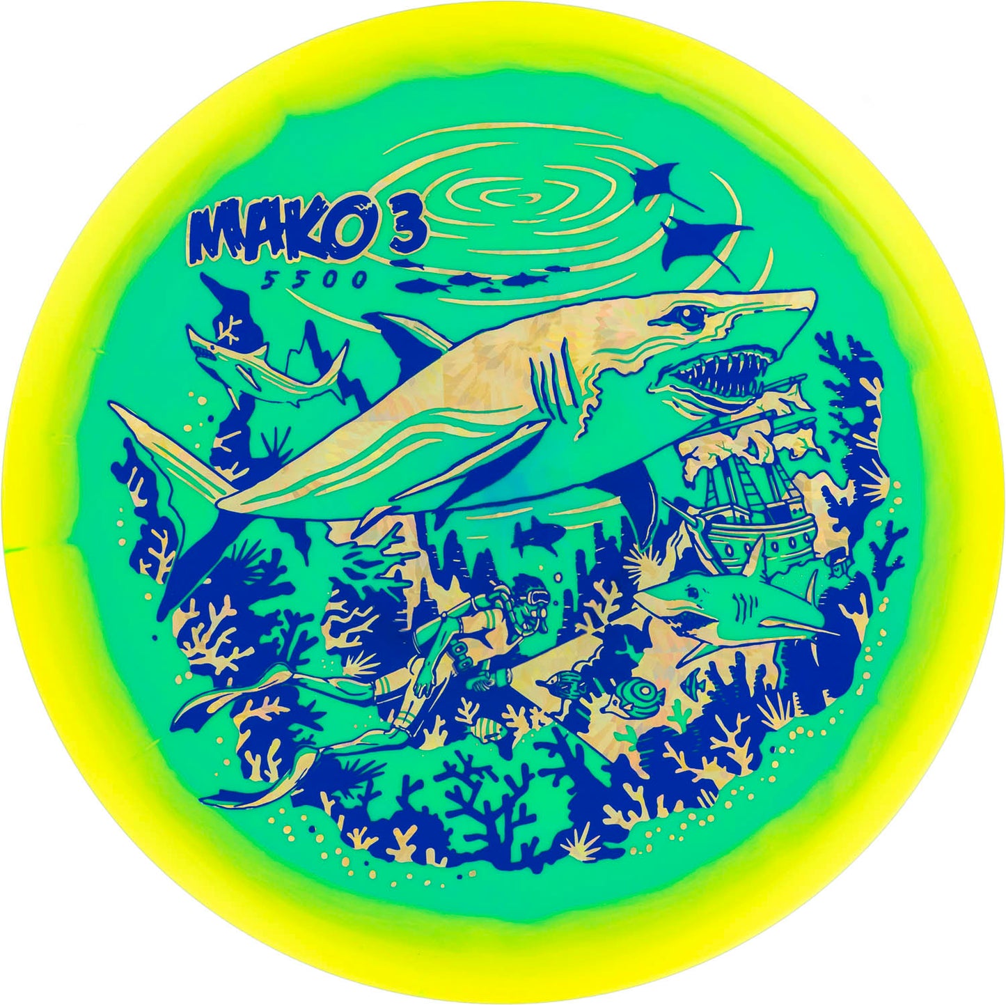 Innova Limited Edition Riptide Reef Stamp Halo Star Mako3 Midrange Golf Disc