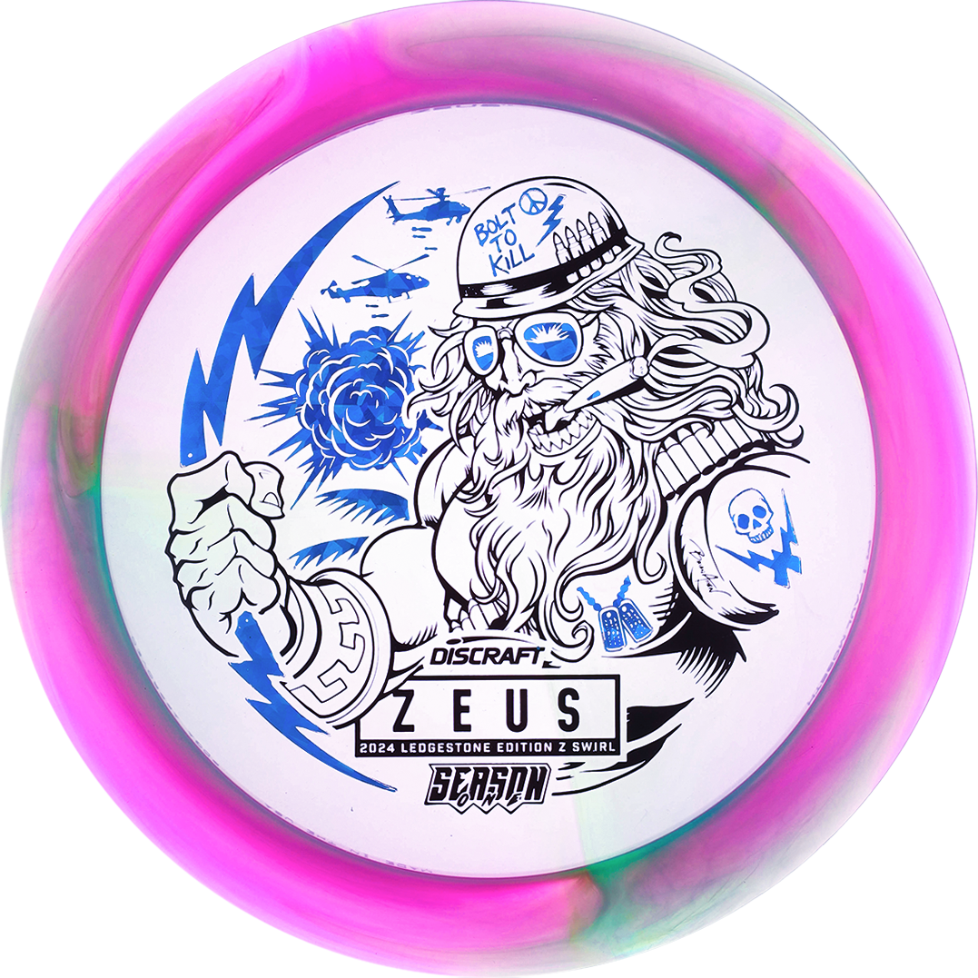 Discraft Limited Edition 2024 Ledgestone Open Swirl Elite Z Zeus Distance Driver Golf Disc