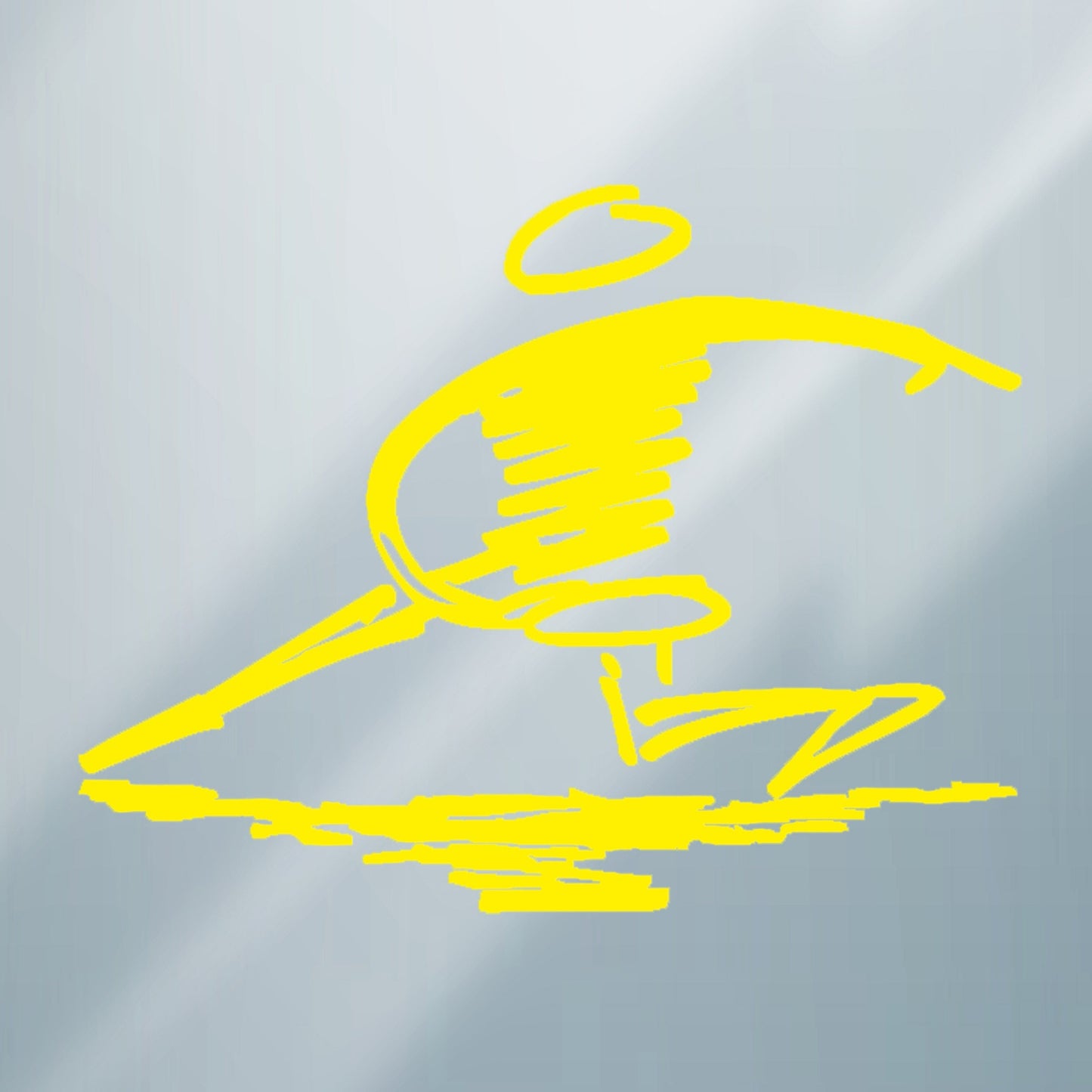 Disc Player Sports Accessory Right-Handed / Yellow Disc Player Sports Thrower Logo Vinyl Decal Sticker