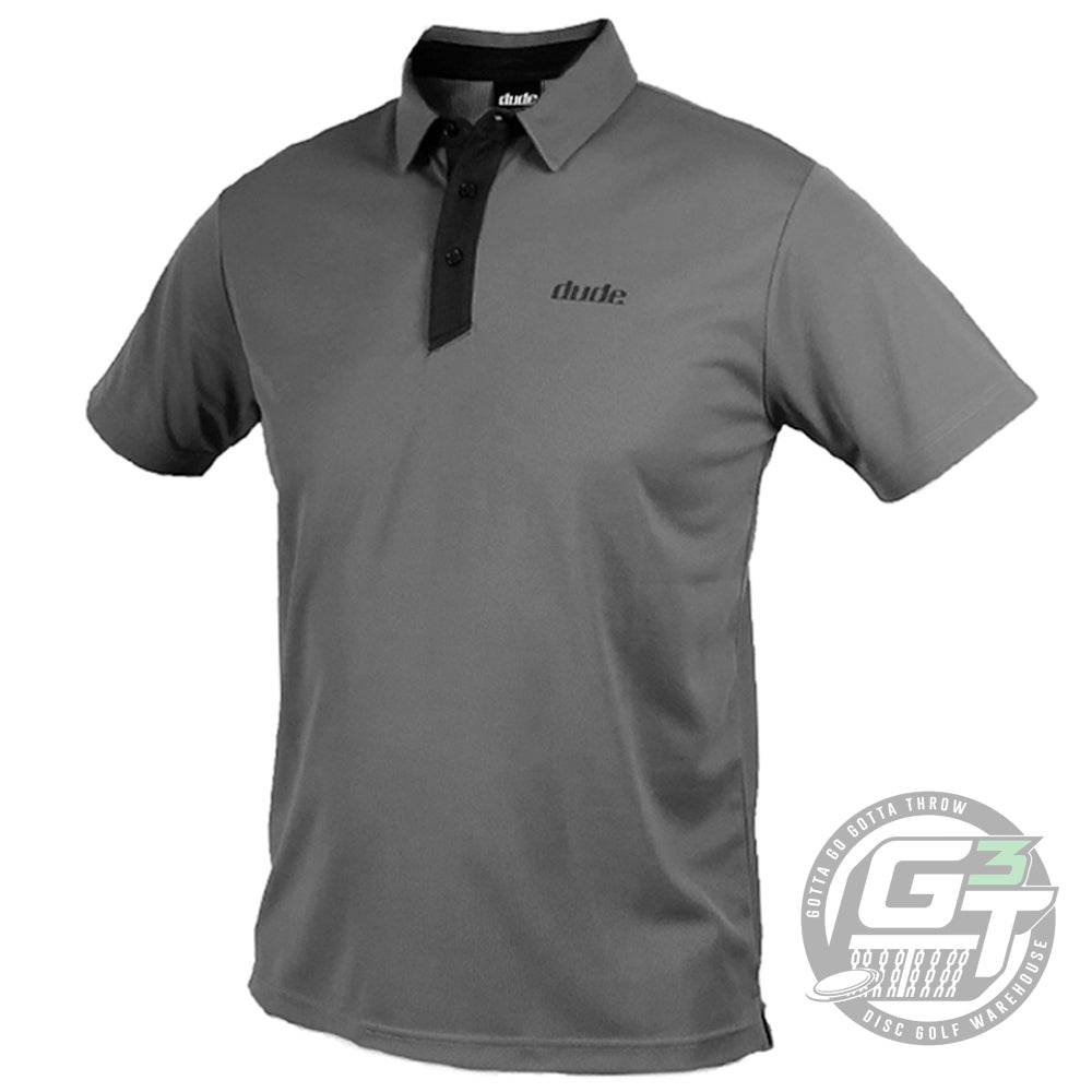 DUDE Apparel XS / Gray DUDE Pro Short Sleeve Performance Disc Golf Polo Shirt