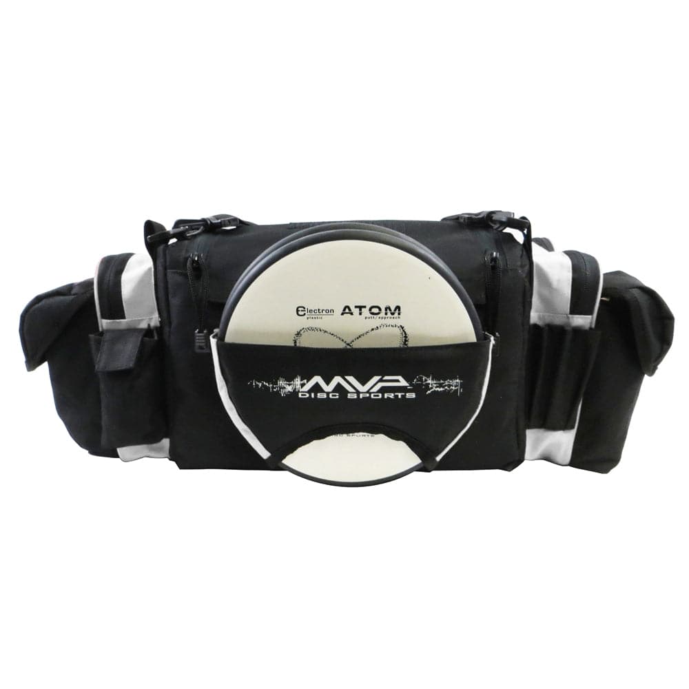 MVP Disc Sports Bag White MVP Nucleus Tournament Disc Golf Bag with Back Straps