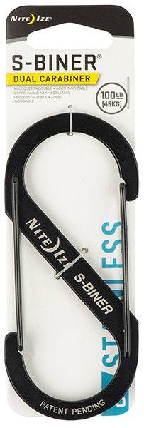 Nite Ize Accessory Black Nite Ize #5 S-Biner Stainless Steel Carabiner - 100 lb. Rating