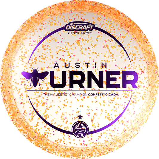 Discraft Limited Edition Victory Edition 2025 The Majestic Champion Austin Turner Confetti Elite Z Cicada Fairway Driver Golf Disc