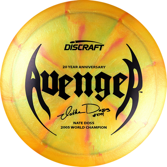 Discraft Limited Edition 20-Year Anniversary ColorShift Swirl Elite Z Avenger [Nate Doss 1X] Distance Driver Golf Disc