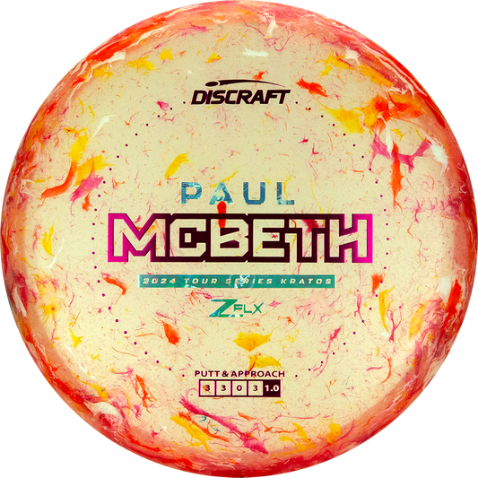 Discraft Limited Edition 2024 Tour Series Paul McBeth Jawbreaker Elite Z FLX Kratos Putter Golf Disc