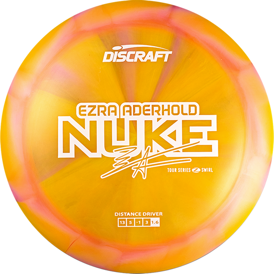 Discraft Limited Edition 2025 Tour Series Ezra Aderhold Swirl Elite Z Nuke Distance Driver Golf Disc