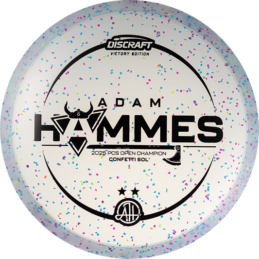 Discraft Limited Edition Victory Edition 2025 PCS Open Champion Adam Hammes Confetti Elite Z Sol Midrange Golf Disc