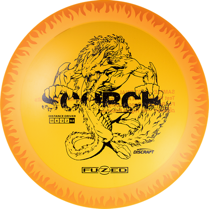 Discraft Limited Edition Sample Run Fuzed Line Scorch w/ Flame Pattern Distance Driver Golf Disc