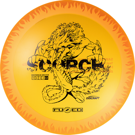 Discraft Limited Edition Sample Run Fuzed Line Scorch w/ Flame Pattern Distance Driver Golf Disc