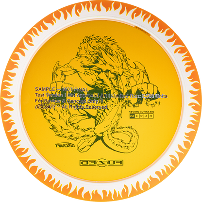Discraft Limited Edition Sample Run Fuzed Line Scorch w/ Flame Pattern Distance Driver Golf Disc