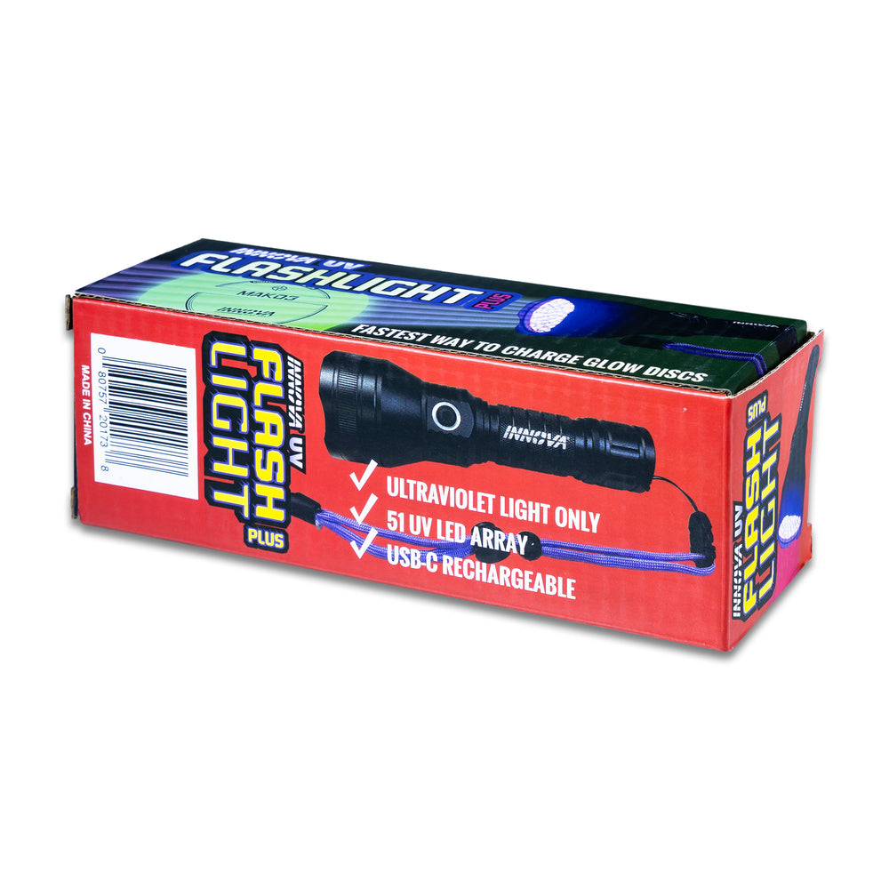Innova 51-LED Rechargeable UV Flashlight & Glow Disc Charging Light