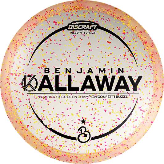 Discraft Limited Edition Victory Edition 2025 Krokhol Open Champion Ben Callaway Confetti Elite Z Buzzz Midrange Golf Disc