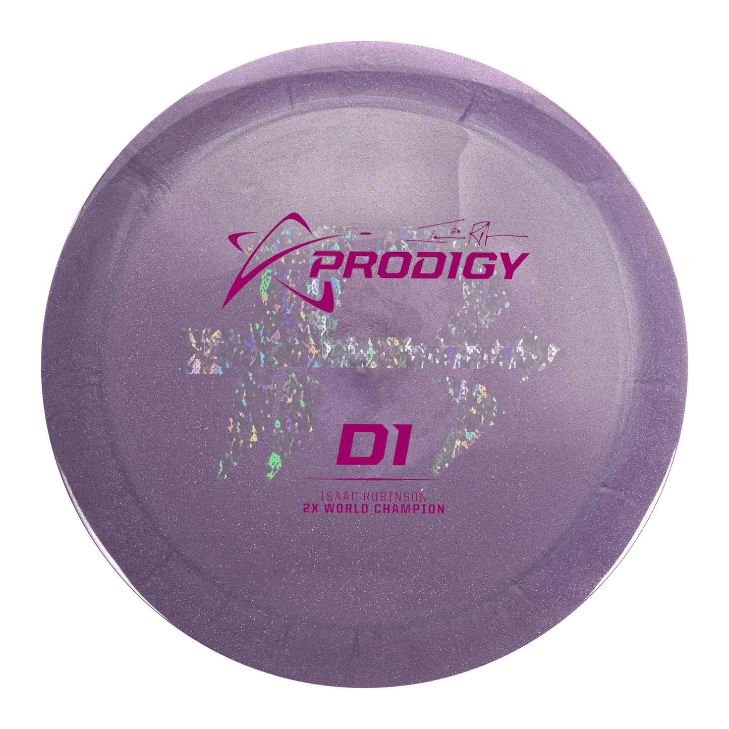 Prodigy Limited Edition Isaac Robinson 2024 PDGA World Champion Commemorative 2X Glimmer 500 Series D1 Distance Driver Golf Disc