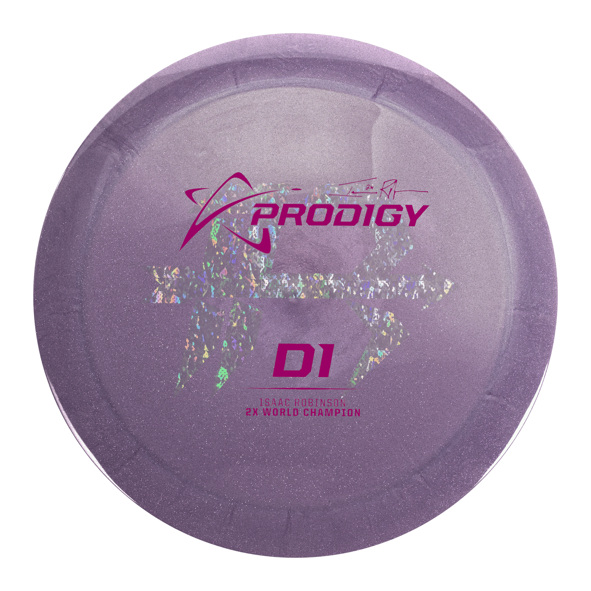 Prodigy Limited Edition Isaac Robinson 2024 PDGA World Champion Commemorative 2X Glimmer 500 Series D1 Distance Driver Golf Disc