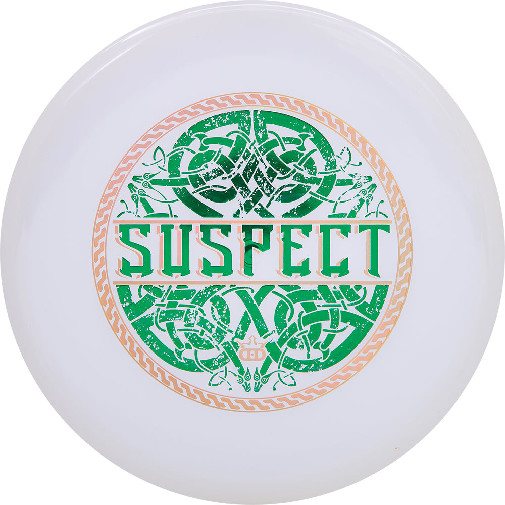Dynamic Discs Limited Edition 2024 St. Patrick's Day Stamp Lucid Ice Suspect Midrange Golf Disc