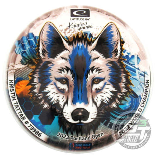 Latitude 64 Limited Edition Kristin Tattar 2023 Portland Open DyeMax Gold Pure Putter Golf Disc