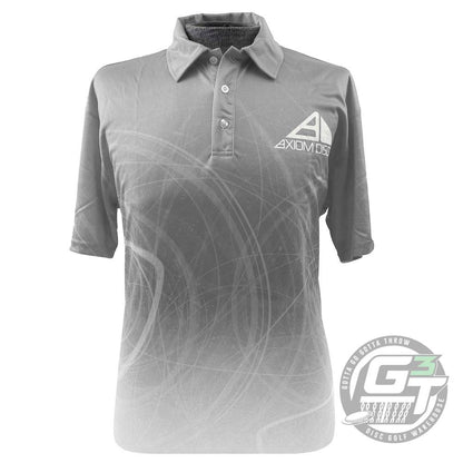 Axiom Discs Apparel M / Gray Axiom Discs Graph Sublimated Short Sleeve Performance Disc Golf Polo Shirt