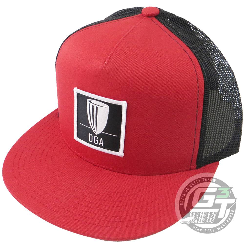 DGA Apparel Red / Black DGA Patch Snapback Mesh Disc Golf Hat