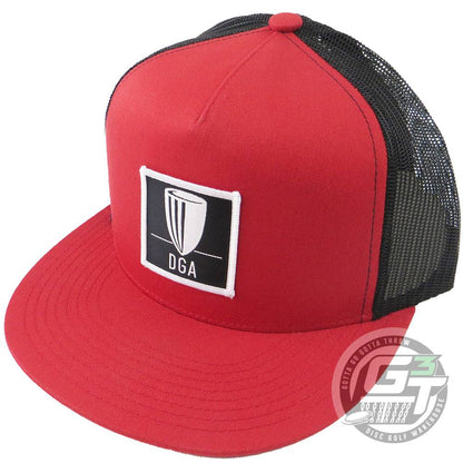 DGA Apparel Red / Black DGA Patch Snapback Mesh Disc Golf Hat