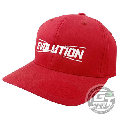 Discmania Apparel S / M / Red Discmania Evolution Logo FlexFit Disc Golf Hat