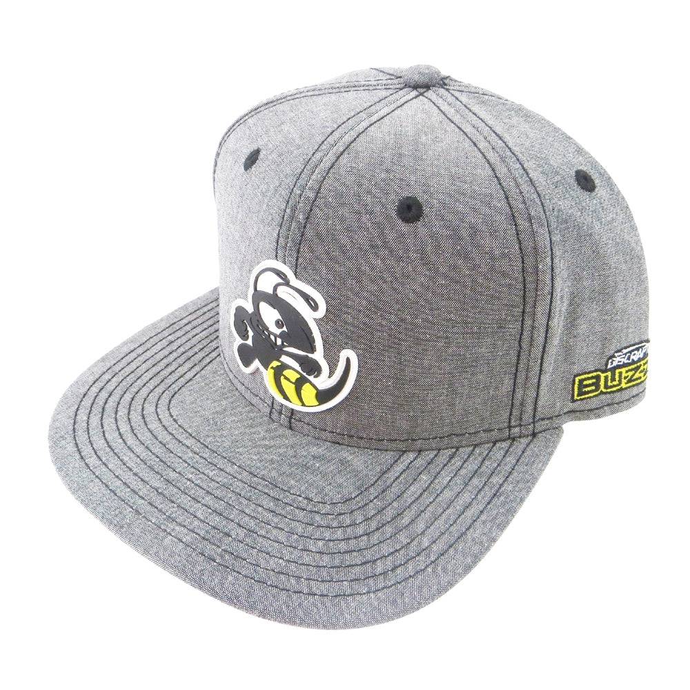 Discraft Apparel Gray Discraft Buzzz Rubber Patch Snapback Disc Golf Hat
