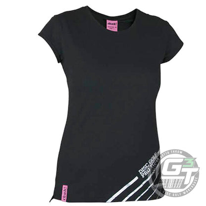 DUDE Apparel XXS / Black DUDE Ladies Disc Golf Pro Tour Cotton Short Sleeve Disc Golf T-Shirt