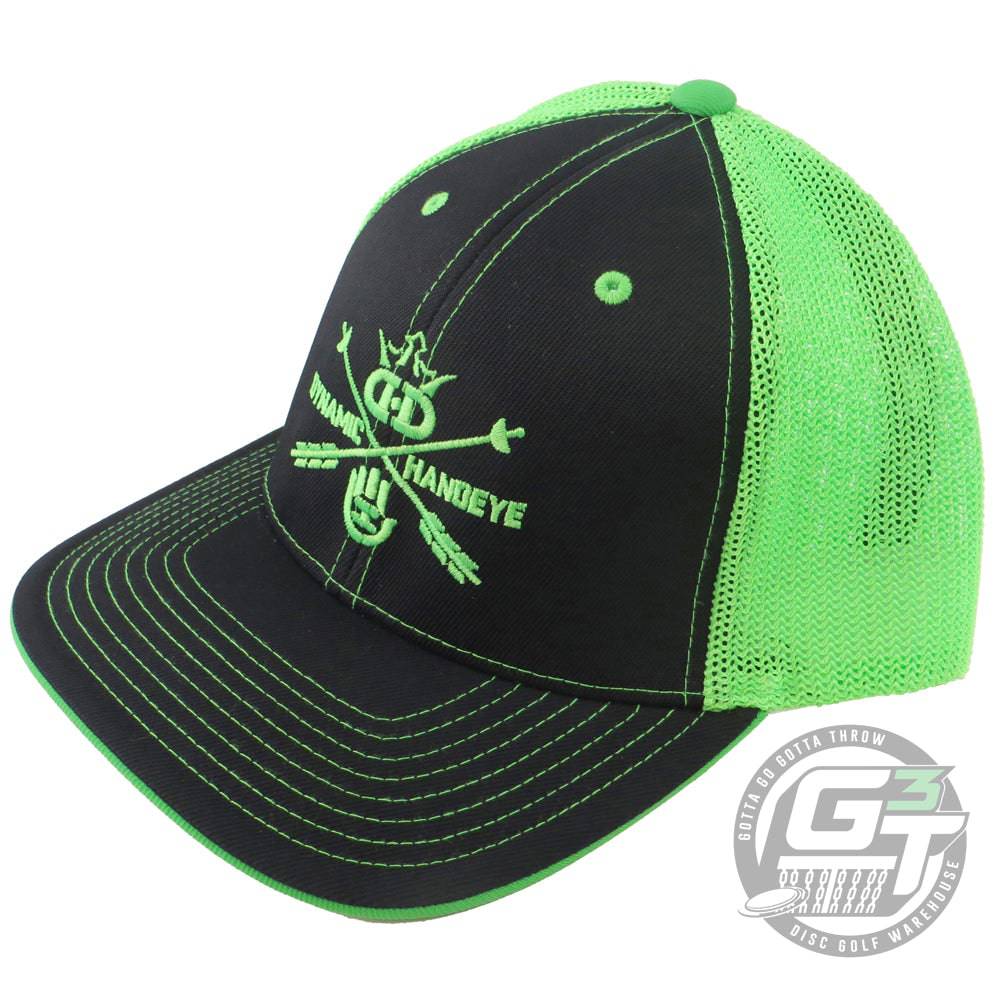 Dynamic Discs Apparel S / M / Black / Green Dynamic Discs DDxHSCo FlexFit Mesh Disc Golf Hat