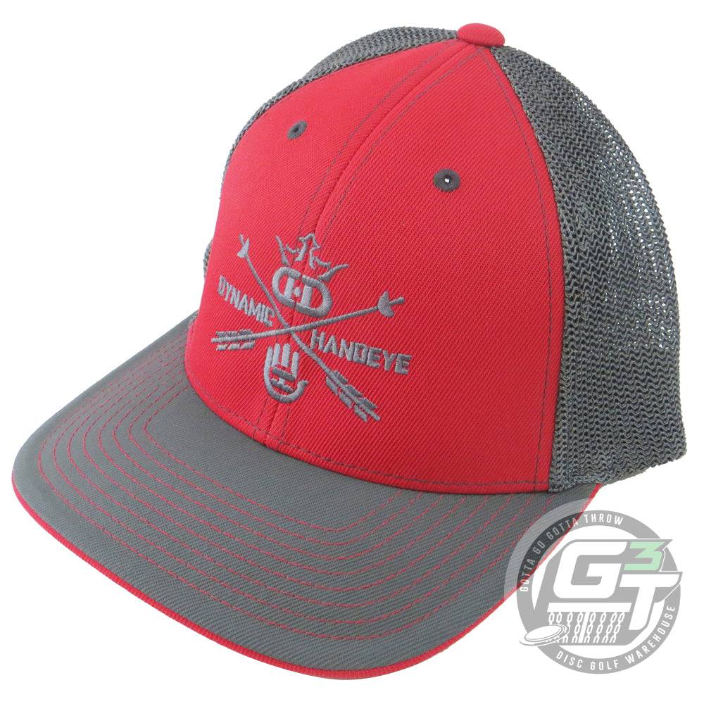 Dynamic Discs Apparel S / M / Red / Gray Dynamic Discs DDxHSCo FlexFit Mesh Disc Golf Hat