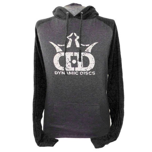 Dynamic Discs Apparel M / Dark Gray / Black Dynamic Discs Distressed Logo Pullover Hoodie Disc Golf Sweatshirt