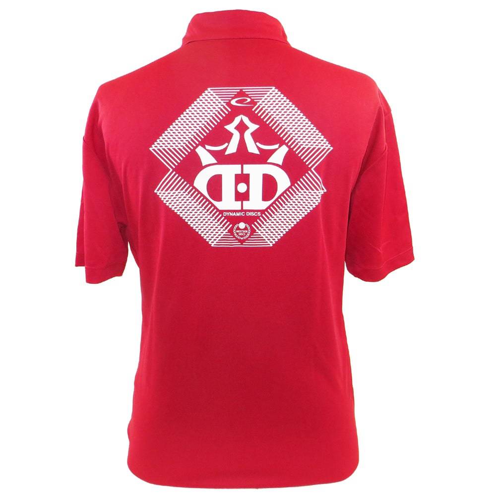 Dynamic Discs Apparel M / Red Dynamic Discs Lines of Sight Short Sleeve Performance Disc Golf Polo Shirt