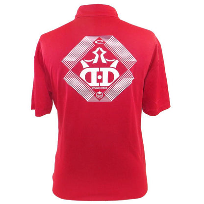 Dynamic Discs Apparel M / Red Dynamic Discs Lines of Sight Short Sleeve Performance Disc Golf Polo Shirt