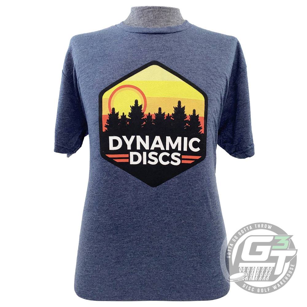 Dynamic Discs Apparel M / Navy Blue Dynamic Discs Sunset Hex Short Sleeve Disc Golf T-Shirt