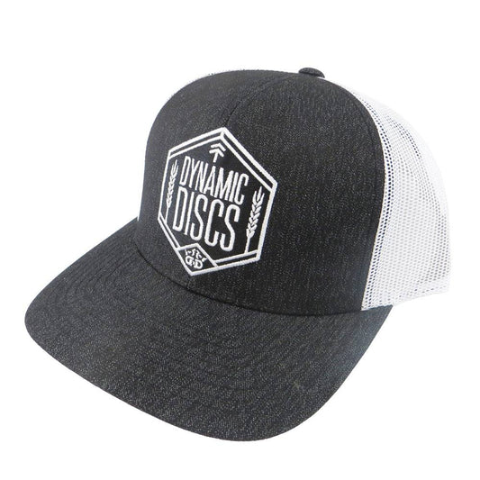 Dynamic Discs Apparel Black / White Dynamic Discs Wheat Shield Snapback Mesh Disc Golf Hat