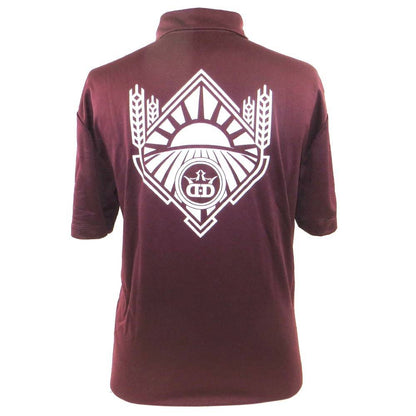 Dynamic Discs Apparel M / Burgundy Dynamic Discs Wheat Sunset Short Sleeve Performance Disc Golf Polo Shirt