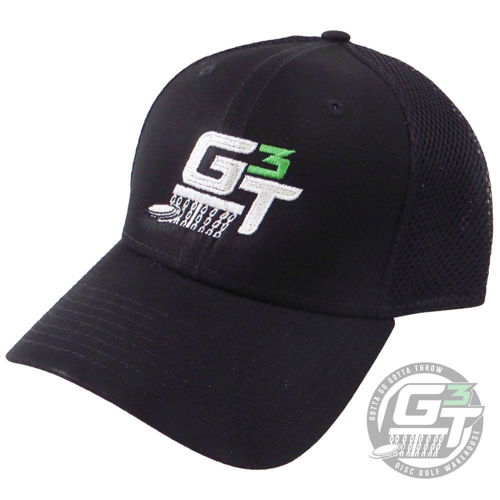 Gotta Go Gotta Throw Apparel S/M (6 7/8"-7 1/4") / Black / Black Gotta Go Gotta Throw G3T Logo Stretch Mesh Performance Disc Golf Hat