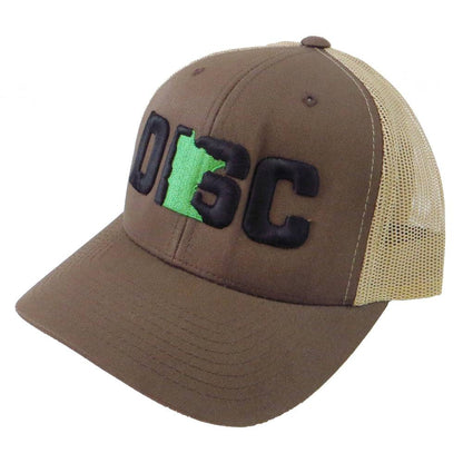 Gotta Go Gotta Throw Apparel Brown / Tan Gotta Go Gotta Throw Minnesota Disc Snapback Mesh Disc Golf Hat