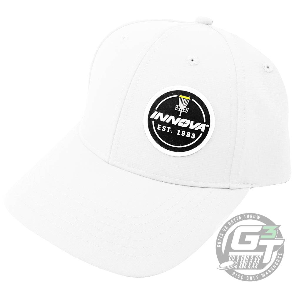 Innova Apparel White Innova 1983 Pro-Dri Adjustable Performance Disc Golf Hat