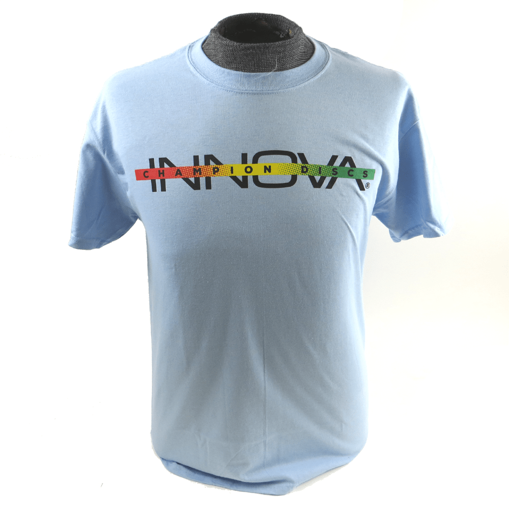 Innova Apparel S / Light Blue Innova Bar Stamp Short Sleeve Disc Golf T-Shirt