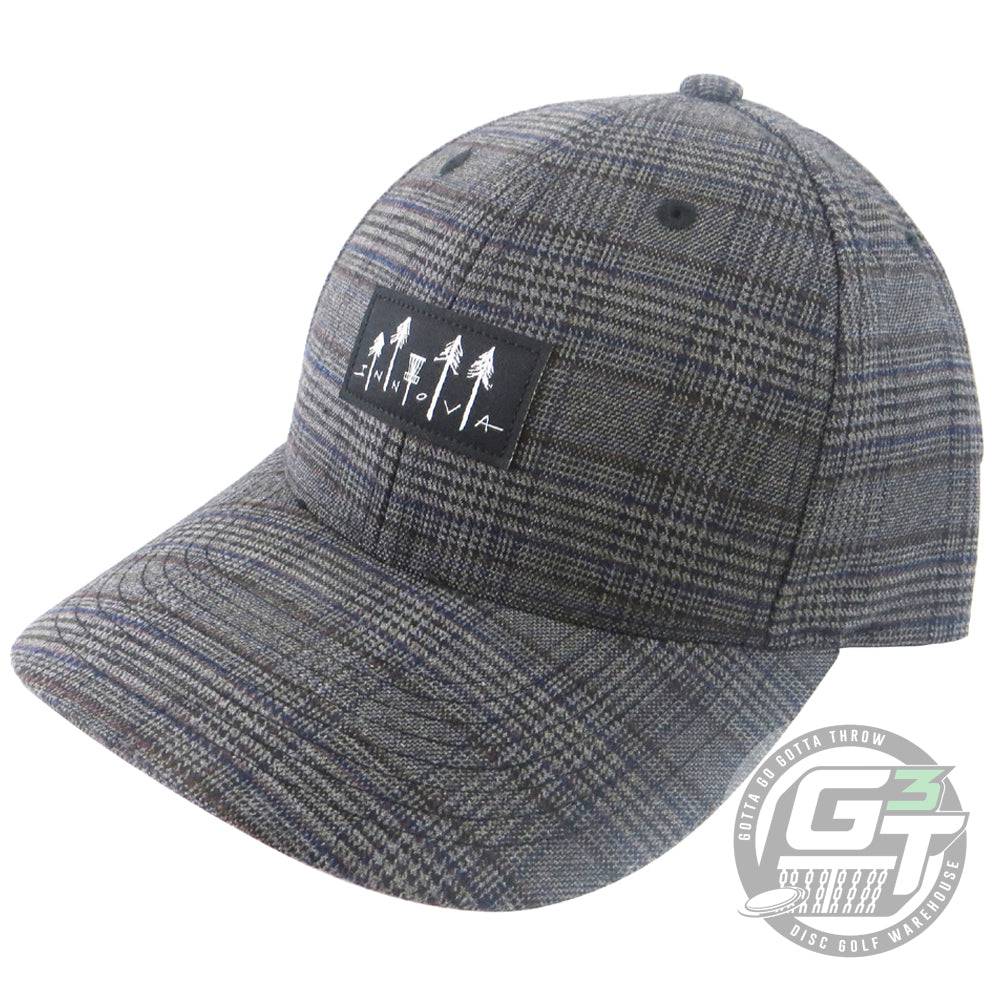 Innova Apparel Gray Plaid Innova Trees Patch Adjustable Disc Golf Hat