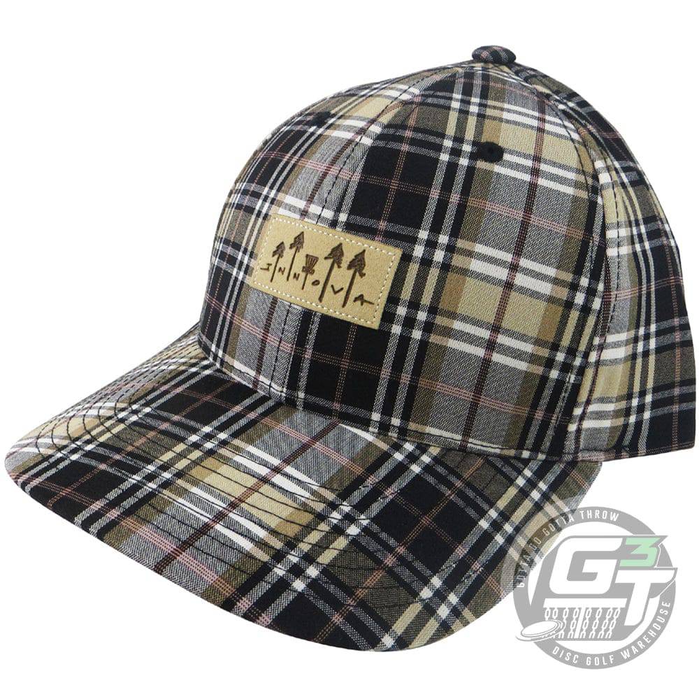 Innova Apparel Brown Plaid Innova Trees Patch Adjustable Disc Golf Hat