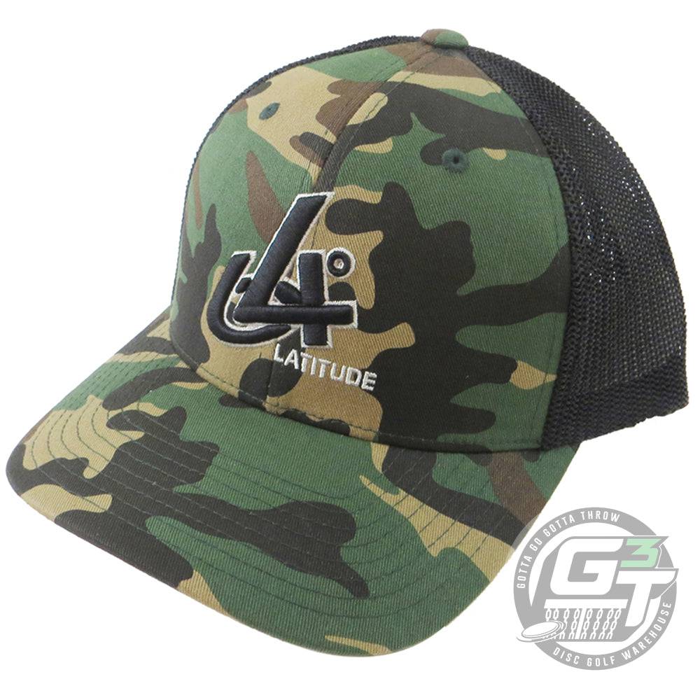 Latitude 64 Golf Discs Apparel S / M / Camo / Black Latitude 64 Degrees FlexFit Mesh Disc Golf Hat