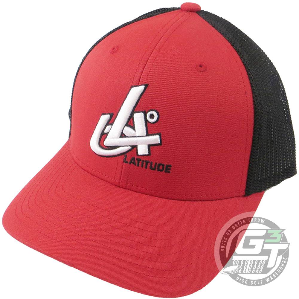 Latitude 64 Golf Discs Apparel S / M / Red / Black Latitude 64 Degrees FlexFit Mesh Disc Golf Hat