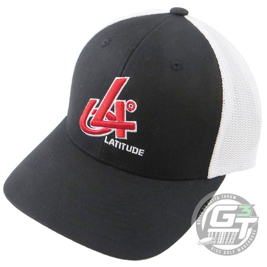 Latitude 64 Golf Discs Apparel S / M / Black / White Latitude 64 Degrees FlexFit Mesh Disc Golf Hat