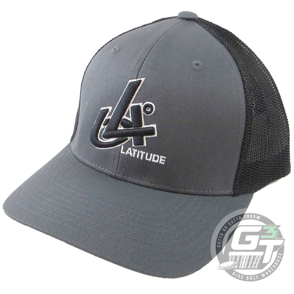 Latitude 64 Golf Discs Apparel S / M / Gray / Black Latitude 64 Degrees FlexFit Mesh Disc Golf Hat