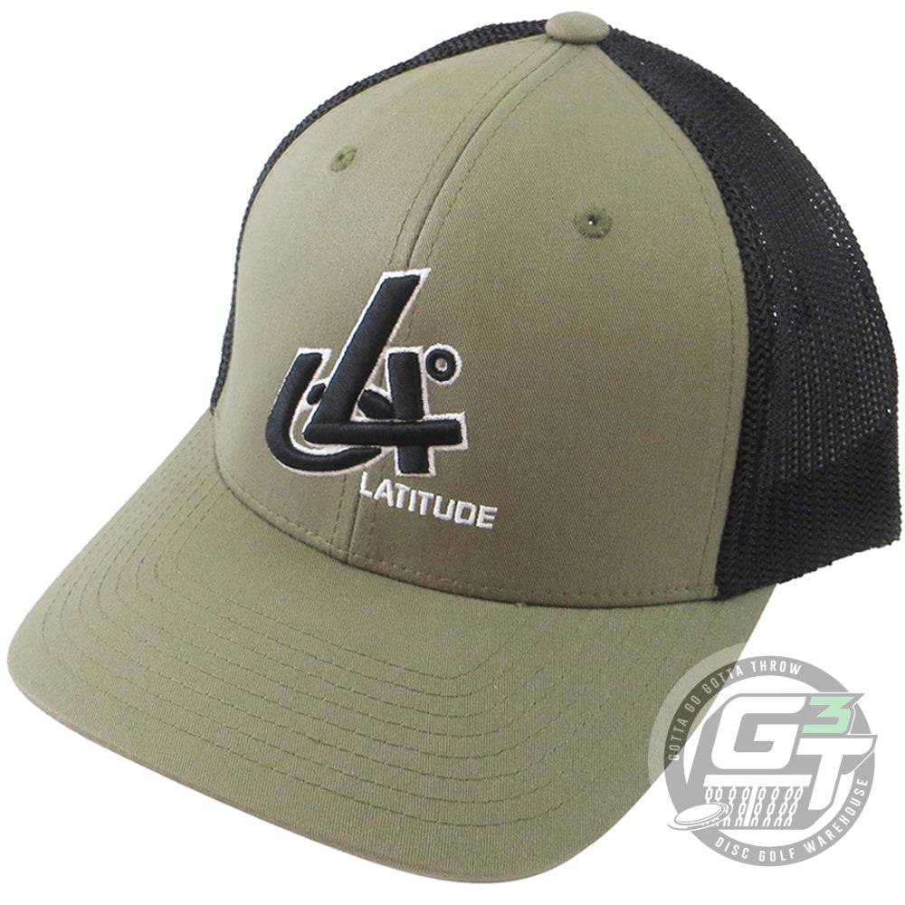 Latitude 64 Golf Discs Apparel S / M / Olive Green / Black Latitude 64 Degrees FlexFit Mesh Disc Golf Hat