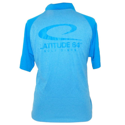 Latitude 64 Golf Discs Apparel M / Light Blue Latitude 64 Swoosh Short Sleeve Performance Disc Golf Polo Shirt