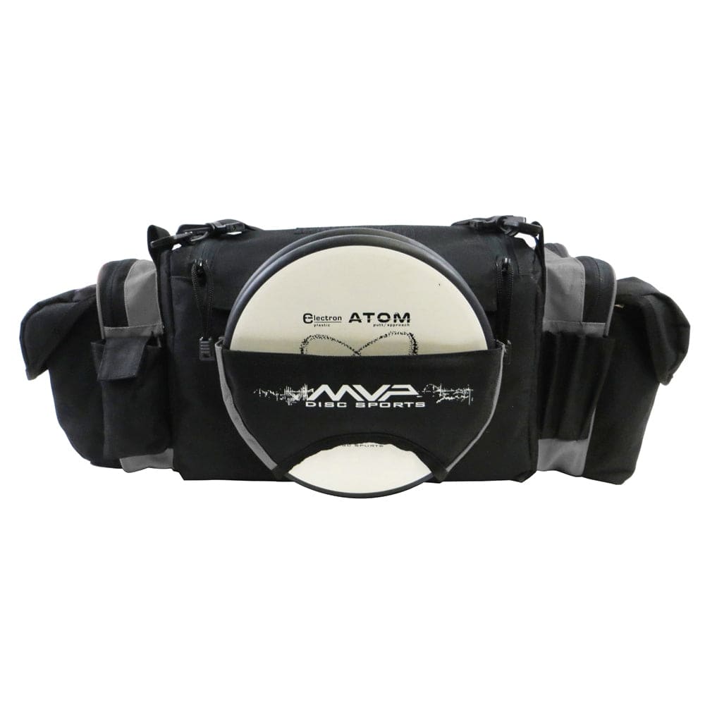 MVP Disc Sports Bag Gray MVP Nucleus Tournament Disc Golf Bag with Back Straps