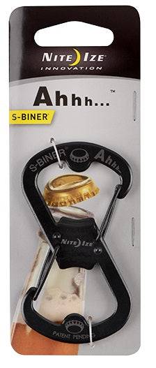 Nite Ize Accessory Black Nite Ize S-Biner Ahhh Stainless Steel Carabiner / Bottle Opener