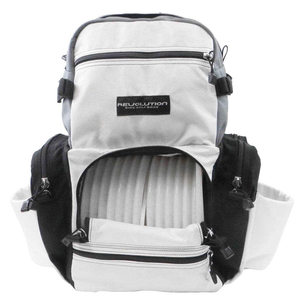Revolution Disc Golf Bag White Revolution Dual Pack Backpack Disc Golf Bag