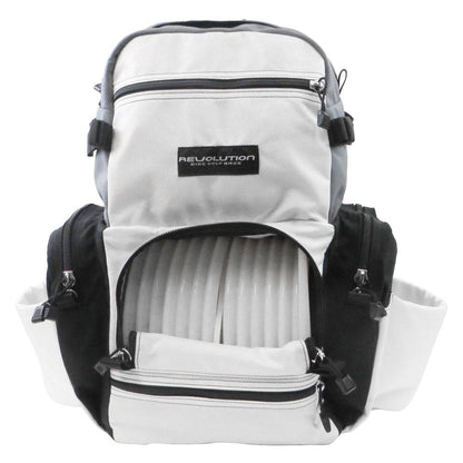 Revolution Disc Golf Bag White Revolution Dual Pack Backpack Disc Golf Bag